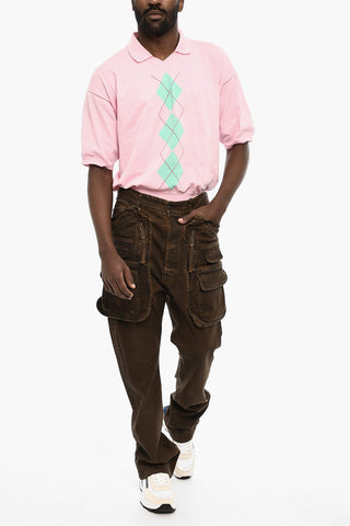 Coated Cotton Cargo Pants