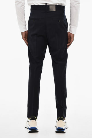 Virgin-Wool Cigarette-Fit Trousers