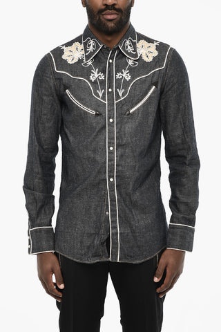 Rhinestone Denim Shirt