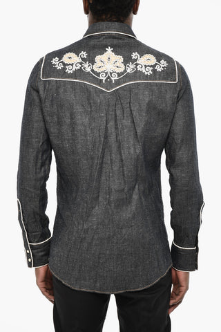 Rhinestone Denim Shirt