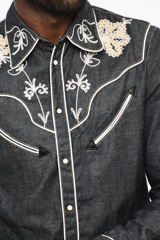 Rhinestone Denim Shirt