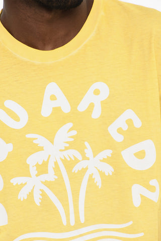 Baumwoll-Crewneck-T-Shirt Mit Print