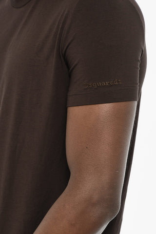 Solid Color Underwear Crew-neck T-shirt