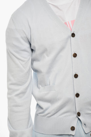 V-Neck Lightweight Cardigan with Breast Pocket