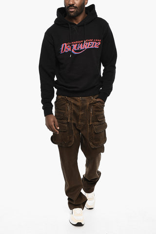 Cotton Hoodie with Logo Print