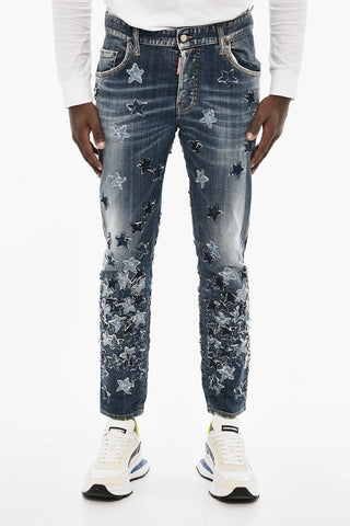 All-Over Patches Delave' SKATER Jeans