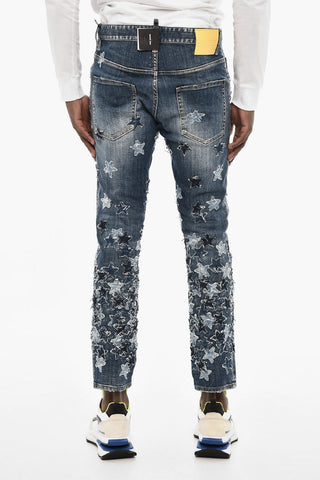All-Over Patches Delave' SKATER Jeans