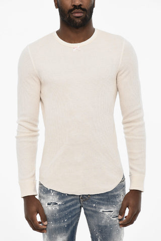 Maglia Underwear Girocollo in Cotone con Fiocco