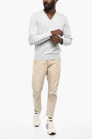 V-neck Lightweight Cotton Sweater
