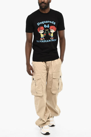 Cotton Crew-neck t-shirt with Print