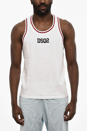 Cotton Tank Top with Monogram