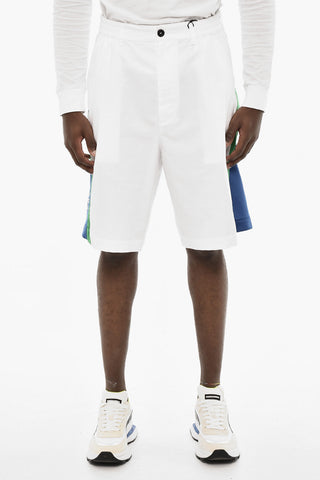 Single Pleated Shorts with Two-Tone Detail
