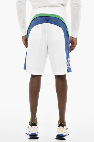 Single Pleated Shorts with Two-Tone Detail