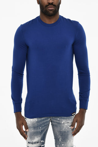 T-shirt Girocollo Underwear a Maniche Lunghe in Cotone