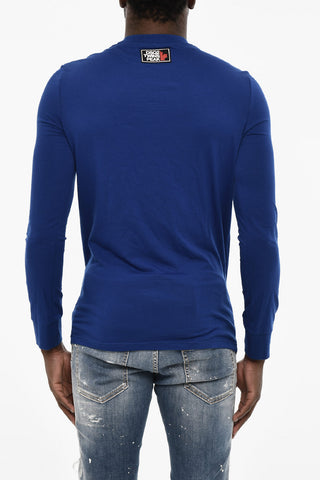 T-shirt Girocollo Underwear a Maniche Lunghe in Cotone