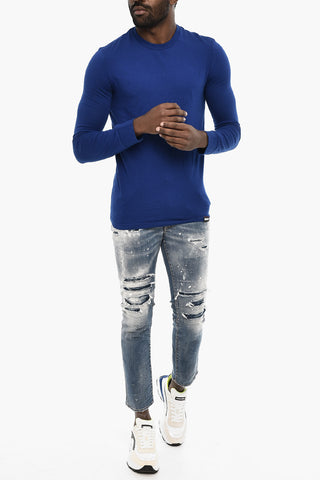 T-shirt Girocollo Underwear a Maniche Lunghe in Cotone