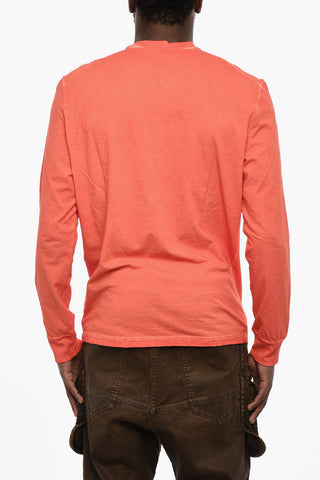 Long Sleeve Crew-neck T-shirt with Heart Print