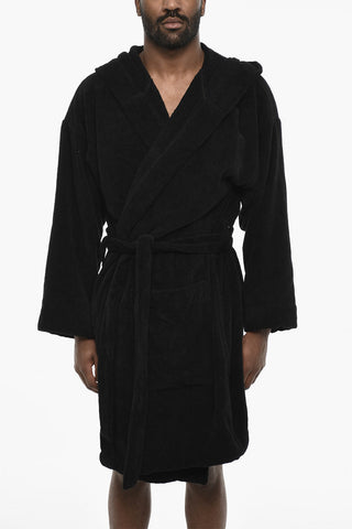 Terry Cottton Bathrobe with Belt and Hood