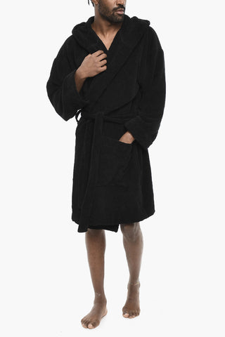 Terry Cottton Bathrobe with Belt and Hood