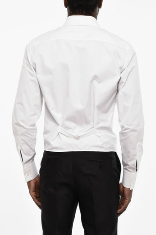 Frontal Maxi Embroidered Shirt with Spread Collar