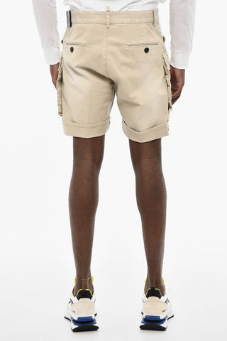 Shorts Cargo Effetto Vintage con Passanti