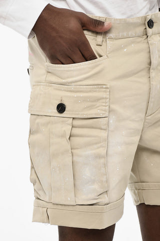 Shorts Cargo Effetto Vintage con Passanti