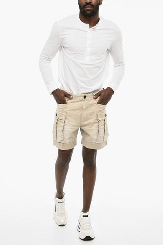 Shorts Cargo Effetto Vintage con Passanti