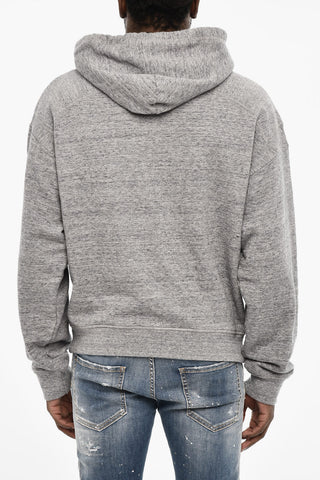 Baumwoll-Hoodie mit erhabenem Logo