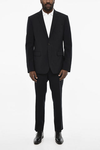 virgin wool side vents notch lapel 2-button suit