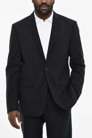 virgin wool side vents notch lapel 2-button suit