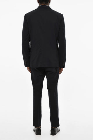virgin wool side vents notch lapel 2-button suit