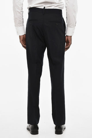 virgin wool side vents notch lapel 2-button suit
