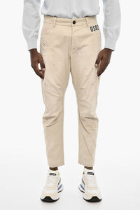 Four-Pocket Cotton Trousers with Denim Monogram