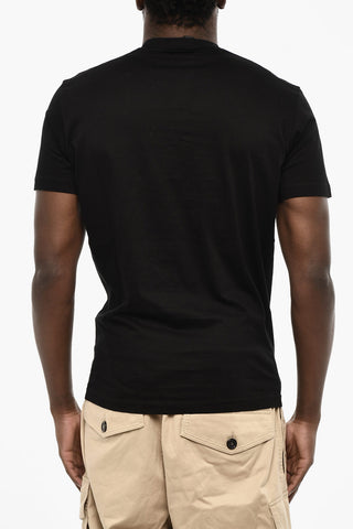 T-shirt girocollo a Tinta Unita Con Monogram