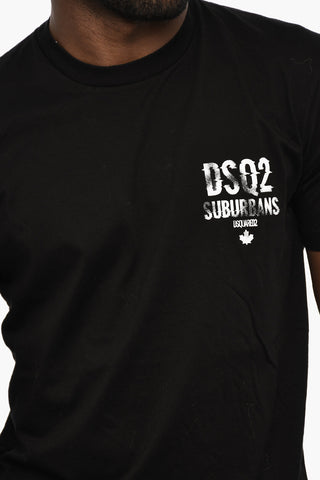 T-shirt girocollo a Tinta Unita Con Monogram