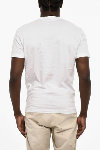 Baumwoll-Crewneck-T-Shirt Mit Maxi-Frontprint