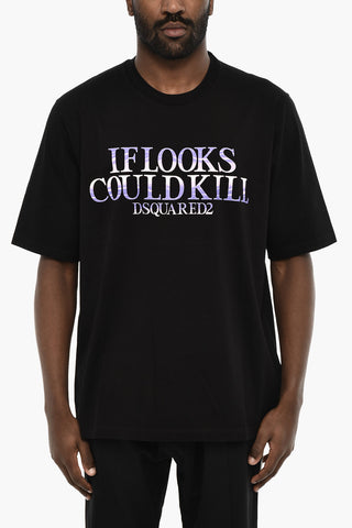Cotton Crew-neck T-shirt with Print