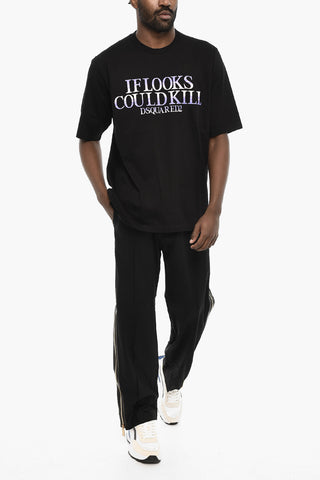 Cotton Crew-neck T-shirt with Print