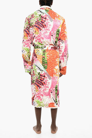 Cotton Printed Bathrobe with Belt