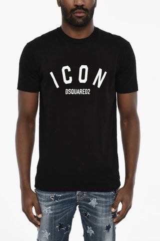 면 크루넥 티셔츠 ICON 프린트