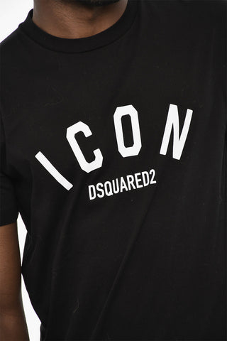 면 크루넥 티셔츠 ICON 프린트