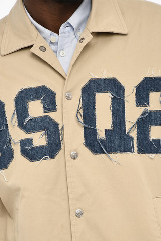 Lightweight Cotton Twill Coat with Denim Monogram
