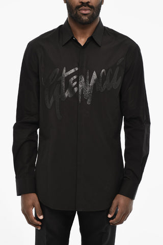 Casual Cotton Shirt with Glitter Details