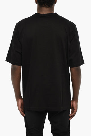 T-shirt Girocollo In Cotone con Stampa
