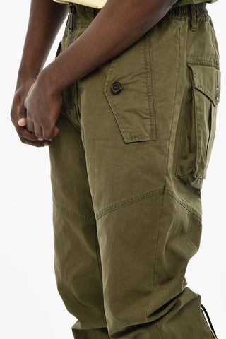 Cotton Twill Cargo Pants with Zip Frontal