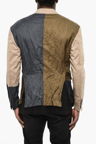 Color Block Unlined 2 Buttons Blazer