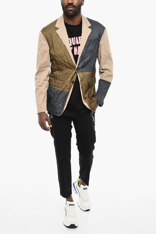 Color Block Unlined 2 Buttons Blazer