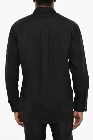 Camicia a Spalla Scesa con Logo a Contrasto