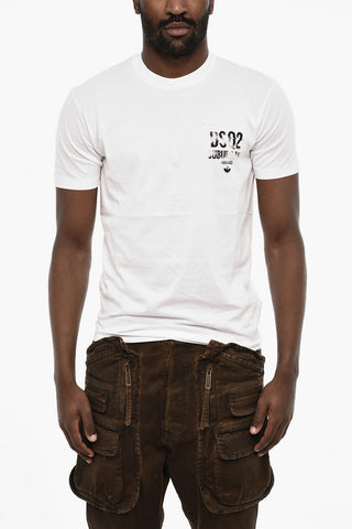 T-shirt Girocollo in Cotone con Monogram