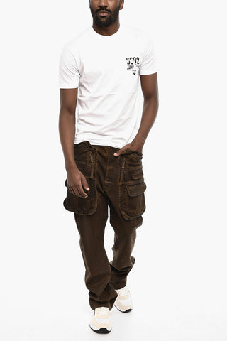 T-shirt Girocollo in Cotone con Monogram